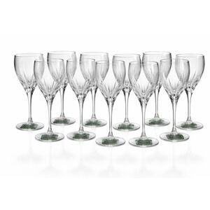 VTG Lenox Firelight Platinum Wine Glasses Set of 12 Fine Crystal Made in USA